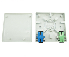 Indoor fiber optic faceplate 2 port