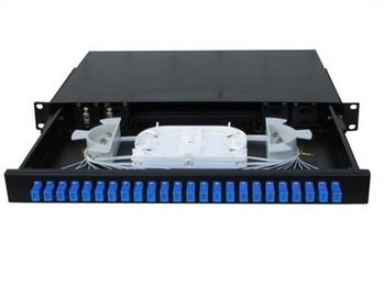  1U 19" 24port Rack Mount Fiber Optic Patch Panel